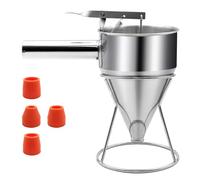 Stainless Steel Pancake Batter Dispenser,1.2L Funnel Cake Dispenser with Stand Heavy Duty Baking Tool for Cupcake Waffles Cakes