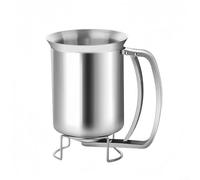 Stainless Steel Pancake Batter Dispenser 680ml - Dough Funnel with Spring-Loaded Handle for Pouring, Mess- Baking Tool for Home Kitc
