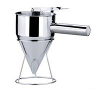 Stainless Steel Pancake Batter Dispenser, Batter Dispenser with Measuring Scale, Detachable Funnel for Pancakes, Waffles and Takoyaki(Large 19mm hole)