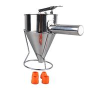 Stainless Steel Pancake Batter Dispenser Versatile Funnel Cake, Cupcake, and Sel Roti Maker with 18MM 4PCS Silicone Mouth Squeeze Handle 1200ML