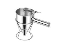 Stainless Steel Pancake Batter Dispenser with Stand - Large Capacity Cake & Muffin Mix Dispenser for Baking, Cupcake Maker, Waffle & Crepe Maker - Easy Squeeze Kitchen Gadget (1200ML)