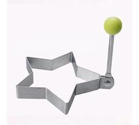 Stainless Steel Pancake for Ring Set for Eggs Crumpets Breakfast Cooking - Heart/Flower/Star/Circle Shapes Dishwasher Secure Food-Grade 304 Stainless Steel(Star)