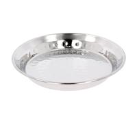 Stainless Steel Parat Indian Dough Kneading Plate Multipurpose Mixing Bowl Flour Atta Parat Dough Mixer Kneader Dish Bowl for Kitchen Baking Cooking Food Prep Supplies, Large 35cm