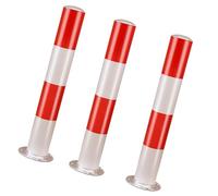 Stainless Steel Parking Bolds - Posts, 3-Pack of 8.9 x 75 cm, Driveway BER, Park Restrict, Parking Blocker, Effective Parking Control