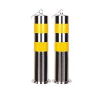 Stainless Steel Parking Stops with Reflective Stripes - 17-Pack Ideal for Parking Lots and Staging Areas (114x600x1.2) - Enhanced Visibility Increased Safety.