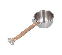 Stainless Steel Parrot Cups, Bird Food Bowl with Clamp and Perch Stands for Small Medium Parrots, the Bird Feeding Cups for Pet Birds in Cages,Parrot Cage Dish Feeder Birds Supplie