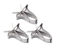 Stainless Steel Parrot Feeder Clips Fixed Clamp, Pet Bird Fruit Vegtable Clips Food Holders, Pet Bird Feeder Cage Accessories(3Pcs)
