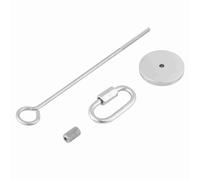 Stainless Steel Parrot Fruit Vegetable Food Stick Holder Small Animal Bird Toy Durable proof Easy Clean Smooth Surface Two Sizes Silver Bird Feeding Accessory (L 3.2cm / 1.3in)