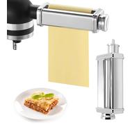 Stainless Steel Pasta Attachment Pasta Sheet Roller Suitable for Kenwood Food Processors, Pasta Attachment for Kenwood Accessories, Pasta Machine with 8 Knobs for Adjusting the Thickness