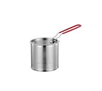 Stainless steel pasta basket for boiling and steaming, features removable handle for use with different foods, fits 2qt and 3qt pots and larger stockpots (01)