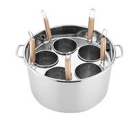 Stainless Steel Pasta Cooker Insert with Lid & Strainer Basket - Versatile Steamer for Efficient Kitchen & Restaurant Cooking
