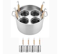 Stainless Steel Pasta Cooker Set with Strainer Basket,Commercial,Can Cook 3-5 Different Kind of Food at One Time