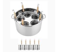 Stainless Steel Pasta Cooker Set with Strainer Basket,Commercial,Can Cook 3-5 Different Kind of Food at One Time