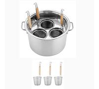 Stainless Steel Pasta Cooker Set with Strainer Basket,Commercial,Can Cook 3-5 Different Kind of Food at One Time
