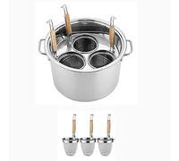 Stainless Steel Pasta Cooker Set with Strainer Basket,Commercial,Can Cook 3-5 Different Kind of Food at One Time