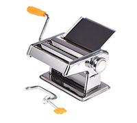 Stainless Steel Pasta Making Machine Heavy Duty Manual Noodle Maker with Adjustable Blades for Homemade Fettuccine Spaghetti Lasagna Ravioli Silver 20.3 x 13.1 x 13.8cm