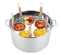 Stainless Steel Pasta Tools - Compatible with Various Stoves, Hot Pot Makers Kitchen & Restaurant Stock Pot for Commercial & Home Use, One Pot for Multiple Uses, Easy to
