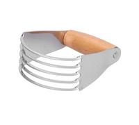 Stainless Steel Pastry Blender, Portable Butter Cutter Multi-Purpose Dough Blender with Heavy Duty Blades Pastry Cutter Dough Flour Metal Mixer Cutter(Wood Color)