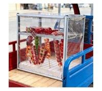 Stainless Steel Pastry Display Case with Clear Bread Storage, Commercial Countertop Bakery Display Cabinet