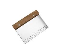 Stainless Steel Pastry Scraper - Dough Bench Scraper Bread Cutter Chopper with Non-Slip Wooden Handle and Measuring Scales for Kitchen