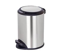 Stainless Steel Pedal Trash Can Small Round Waste Bin for Bathroom & Kitchen 10L Capacity Lid Included Stylish & Durable Design SpaceSaving Garbage Container