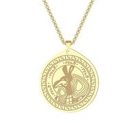 Stainless steel pendant necklace Egyptian desert storm chaos and violence