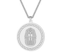 Stainless Steel Pendant Necklace Egyptian Pharaoh Tutankhamun'S Mask Accessory