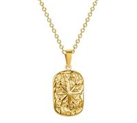 Stainless Steel Pendant Necklace Textured Rectangle | Jewelry Minimal Layering Modern Outfit Distinct Piece, Daily Wear Layering Outfit Accent, Clear Highlight