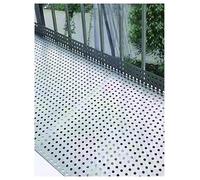 Stainless Steel Perforated Sheet,304 Plate, Hole Diameter 8mm Metal with Ties Gloves, Anti-Fall(78x200cm)