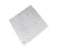 Stainless Steel Perforated Sheet, 304 Stainless Steel Perforated Sheet Plate Silver Round Holes 1-10mm Multiple Sizes(4mm Mesh,10x10cm)
