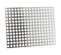 Stainless Steel Perforated Sheet, 304 Stainless Steel Perforated Sheet, Silver, 1-10mm Round Hole, Multiple Sizes(1mm Mesh,25x25cm)