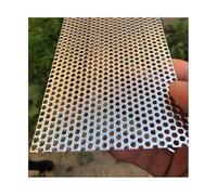 Stainless Steel Perforated Sheet, Perforated 304 Stainless Steel Sheets Silver 0.8mm Multiple Sizes For Vent Grille(6mm Mesh,40x40cm)