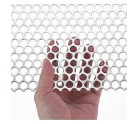 Stainless Steel Perforated Sheet, Stainless Steel 304 Perforated Plate 10-40cm 1-10mm Mesh Multiple Sizes For Ventilation Filtration Decoration(4mm Mesh,25x25cm)