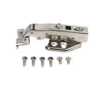 Stainless Steel Perforated Small Hinge, Cabinet Door Buffer with Damping Effect for Kitchen Wardrobe Closet, Easy Install Furniture Hardware, 8.5x5.3cm