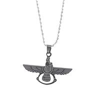 Stainless Steel Persian Zoroastrian Favaha Pendant Zarathustra, Ahura Mazda Iranian, Lead, stainless steel, Zarathustra