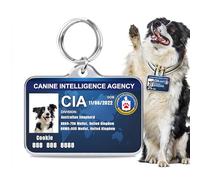 Stainless Steel Personalized Dog & Cat ID Tags - Fun Styles for Sporty Outdoor Pets - Custom Printed Name & Info for Collar Accessories-Cat Intelligence Agency