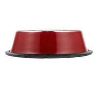 Stainless Steel Pet Bowl for Dog Cat 18cm Red Polished | Dog Cat Bowl, Smooth Surface Feeding Bowl for Home Decor, High-density Stainless Steel Construction
