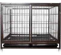 Stainless Steel Pet Cage, Large Cat and Dog Fence, Pet Exercise Pen, Transport Dog Cage, Suitable for Medium and Large Dogs (126 * 95.5 * 100cm)