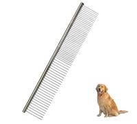 Stainless Steel Pet Comb,Metal Rounded Teeth Pet Comb for Large Medium Small Dogs and Cats Fur Detangling Tool for Pets