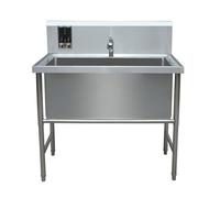 Stainless Steel Pet Dog Bath Tub,Dog Pet Washing Grooming Station,Dog Grooming Tub for Home,Professional Dog Grooming Tub,Dog Shower Tub,Pet Washing Station Sink Shower for Large Pet Dogs(47in/120cm)