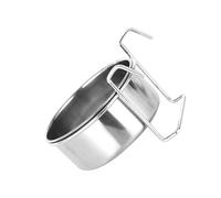 Stainless Steel Pet Feeding Bowl Hanging Type Silver | Bowl with Hanging Rack, Anti-rust Finish, Cage-mounted Design for Dogs and Cats Random Style