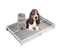 Stainless Steel Pet Potty Training Tray - Durable Indoor/Outdoor Dog Toilet Pad Holder for Easy Housebreaking & Cleanup, Floor Protection (78x50x7.5cm)