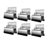 Stainless Steel Photovoltaic Mounting Brackets for for RV Yacht Rooftop Boxes Solar Panel Racking Rails Stabilizer Fixings Silver 4/6 Pack Easy Installation(6-Piece)