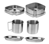 Stainless Steel Picnic Set for 3-4 People with Foldable Handle
