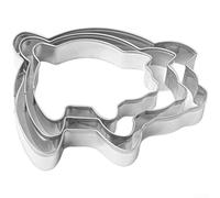 Stainless Steel Pig Cookie Cutters 3PCS Fondant Biscuit