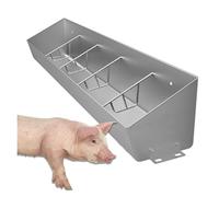 Stainless Steel Pig Trough Feeder, Large Capacity Long Livestock Feed Trough for Horse Sheep Hog, Farms/Sheep Pens/Backyard Feeding Trough Splitter(L59 x W10.6 x H10.6in)