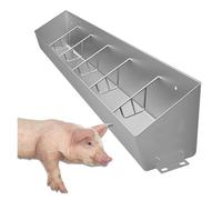 Stainless Steel Pig Trough Feeder, Large Capacity Long Livestock Feed Trough for Horse Sheep Hog, Farms/Sheep Pens/Backyard Feeding Trough Splitter(L70.9 x W10.6 x H10.6in)