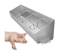 Stainless Steel Pig Trough Feeder, Large Capacity Long Livestock Feed Trough for Horse Sheep Hog, Farms/Sheep Pens/Backyard Feeding Trough Splitter(L47.2 x W10.6 x H10.6in)