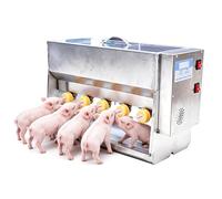 Stainless Steel Piglet Feeder, Universal Suckling Machine for Lambs, 10/14 Teats Auto Milk Feeding Station with Sound Hole, Suitable for Multiple Piglets, Lambs & Small Cattle