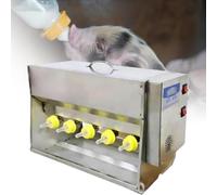 Stainless Steel Piglet Lactation Feeder 10/15L - Automatic Milk Feeding Machine with Sound Source Hole & 10 Nipples for Lambs, Small Cattle & Piglets - Efficient & Durable 10Nipples